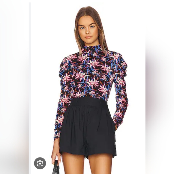 Diane von Furstenberg Remy high-neck floral top Medium - Picture 2 of 10